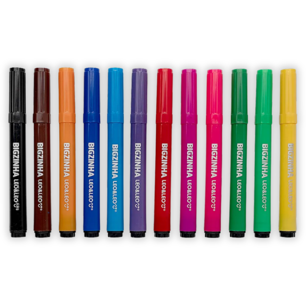 Canetinha Hidrocor Big Slim 12 Cores Leo e Leo - #1