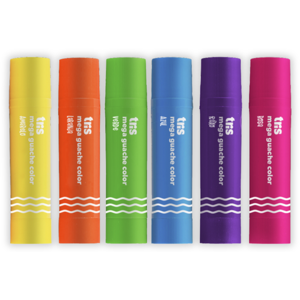 Tinta Guache em Bastão 6 Cores Neon Mega Tris - #2