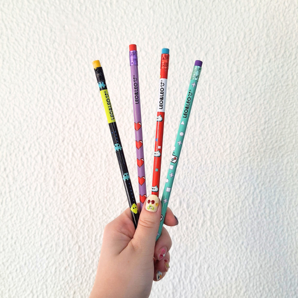 Lápis Grafite de Escrever com Borracha Ponteira Game Leo e Leo - #6