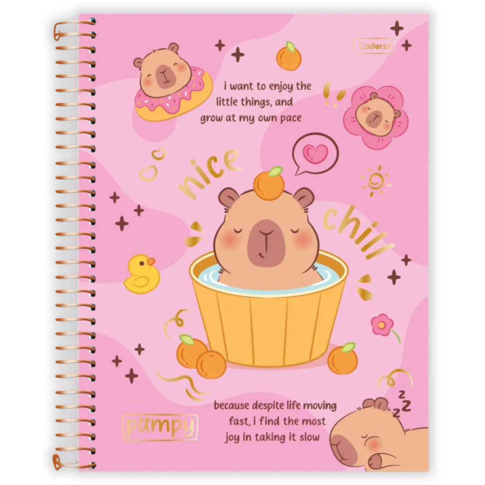 Caderno com Espiral Universitário Pampy 1 Matéria Cadersil - #3