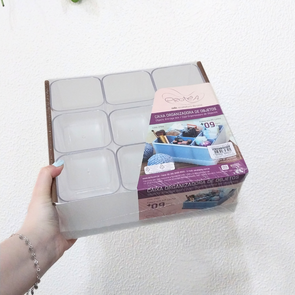 Caixa Organizadora Multiuso com 9 Porta Objetos Protêa Dello - #4