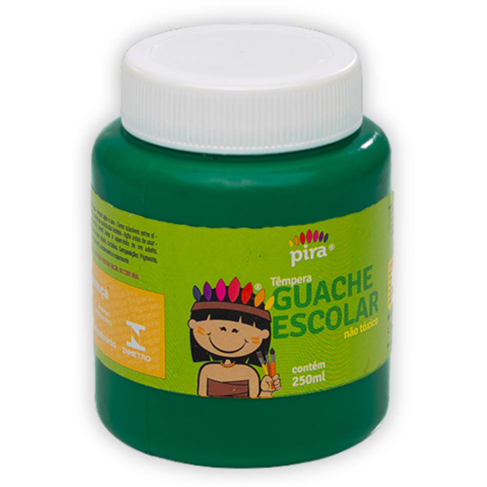 Tinta Têmpera Guache Escolar 250ml Pira - #4