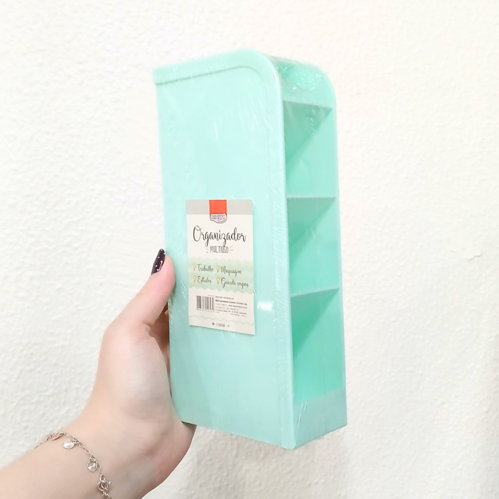 Organizador Multiuso Acrílico Turquesa Pastel BRW - #2