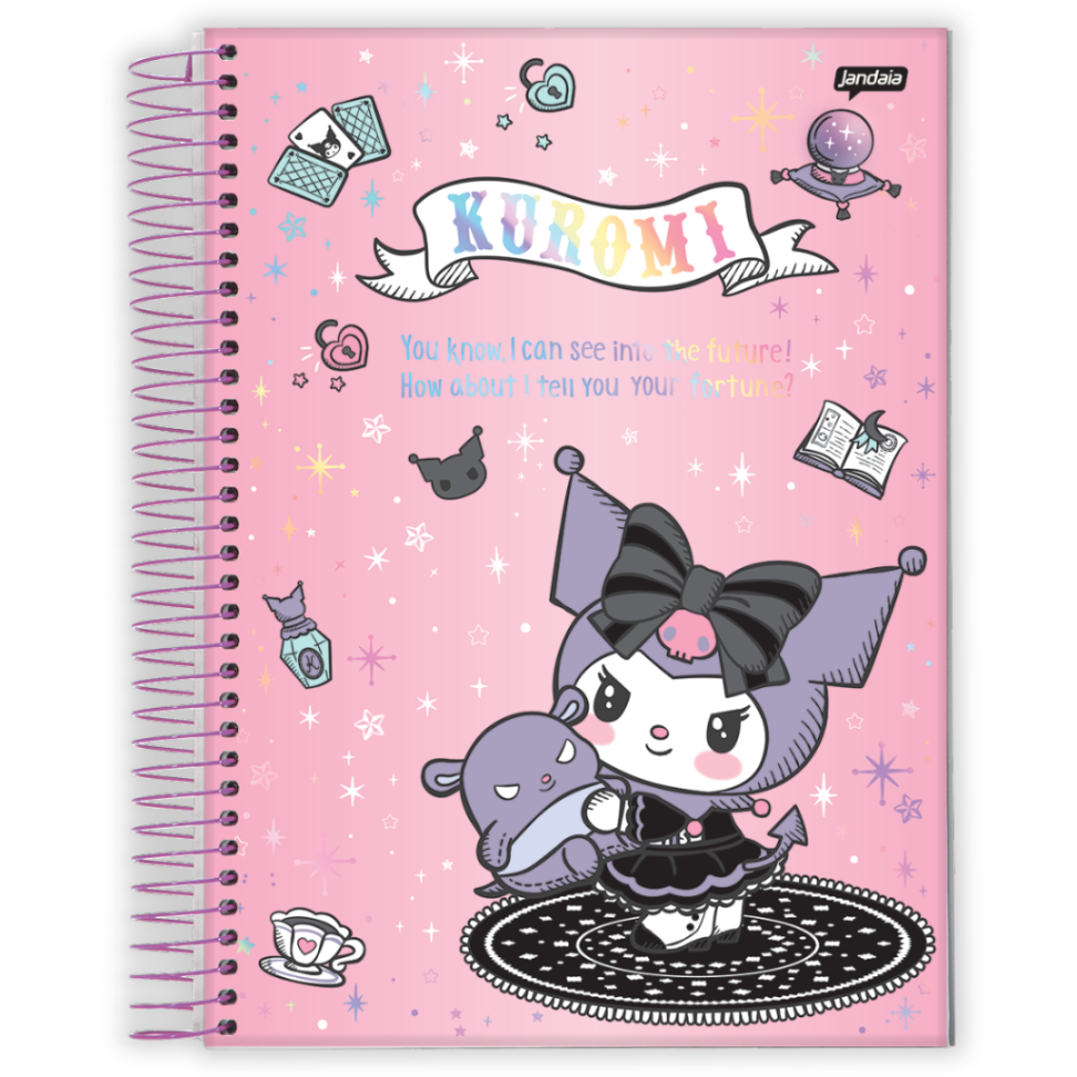 Caderno com Espiral Universitário Kuromi 1 Matéria Jandaia - #1