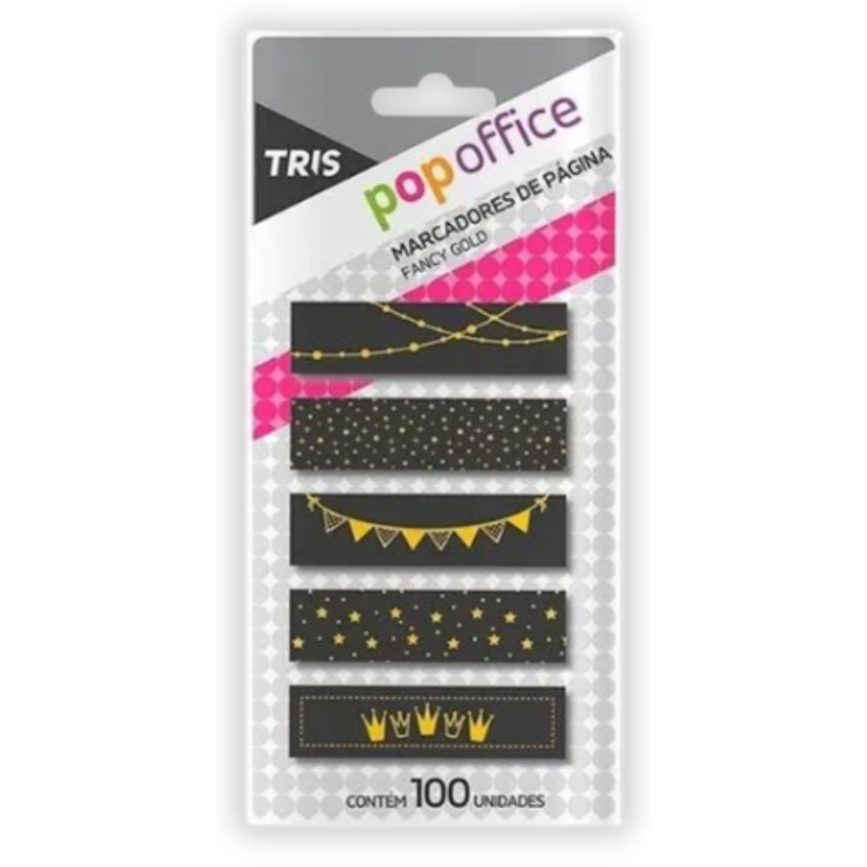 Marcadores de Página Fancy Gold Pop Office Tris - #1