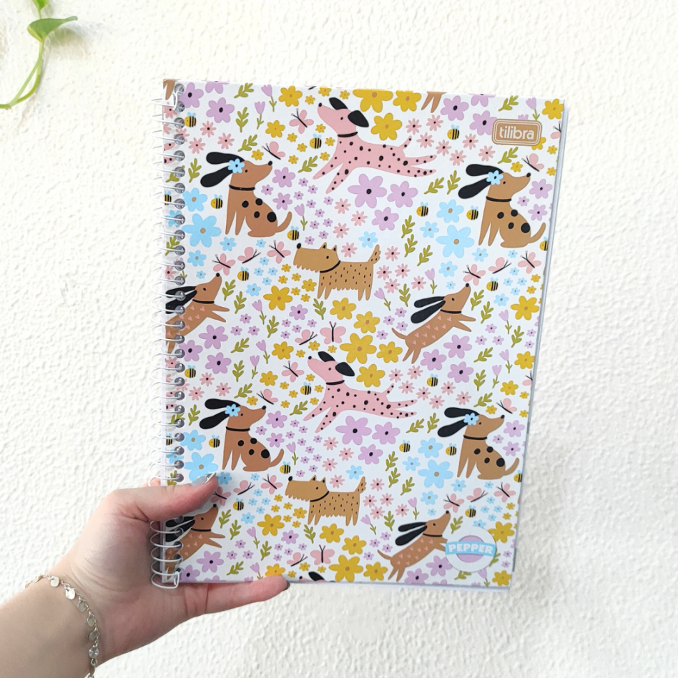 Caderno com Espiral Universitário 1 Matéria Pepper Feminino Tilibra - #1