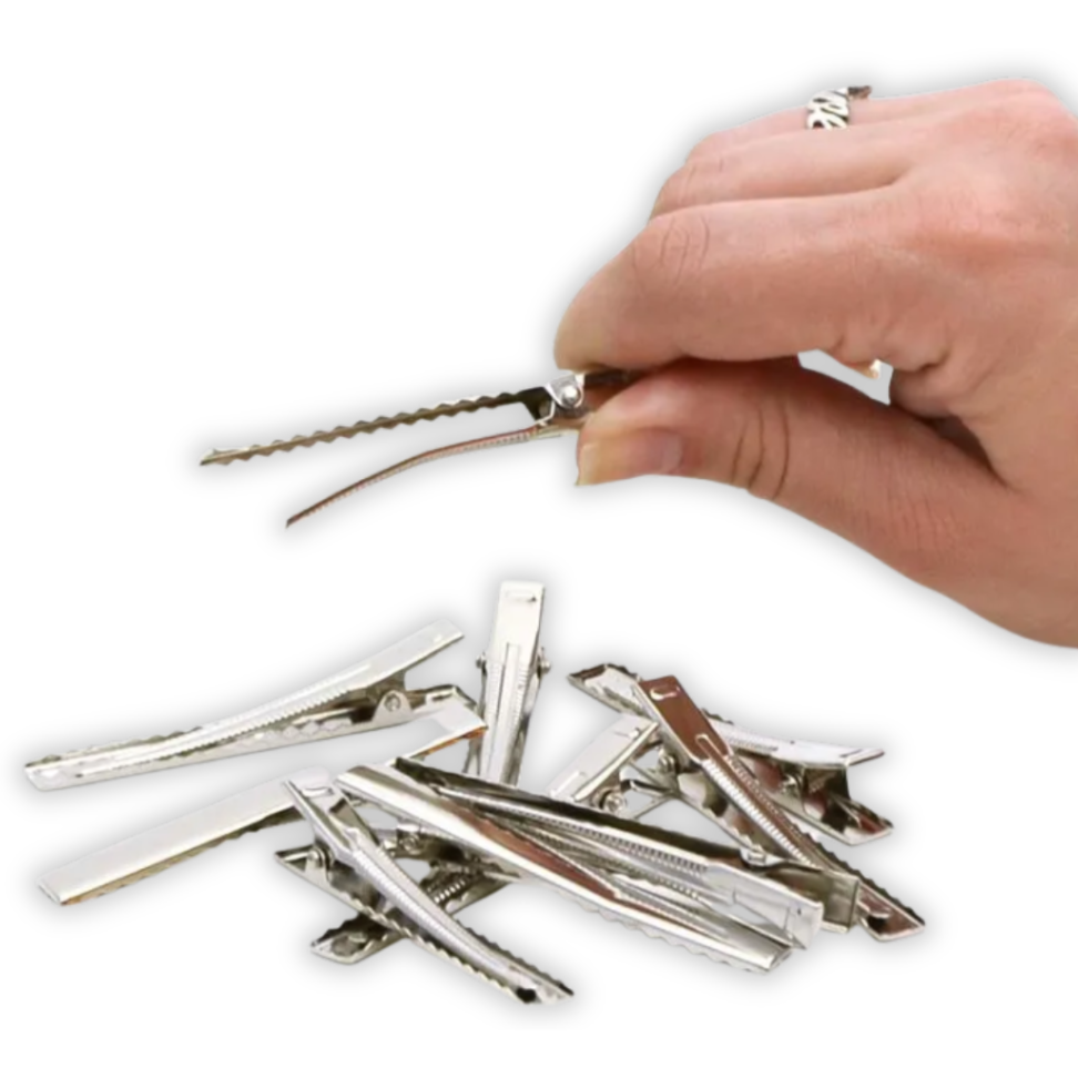 Presilha Bico de Pato Niquelada 10 Unidades Kit - #2