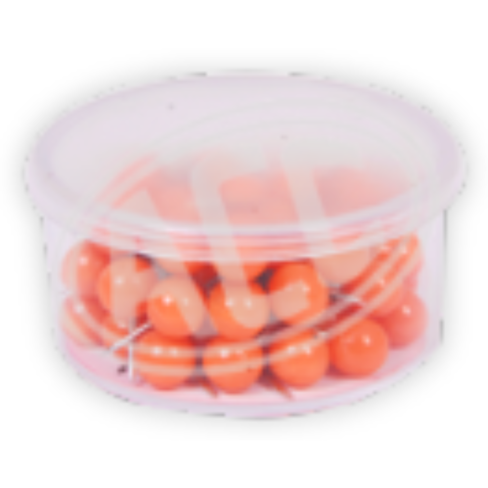 Alfinete para Mapa Tipo Bola Laranja 5mm 50 Unidades ACC