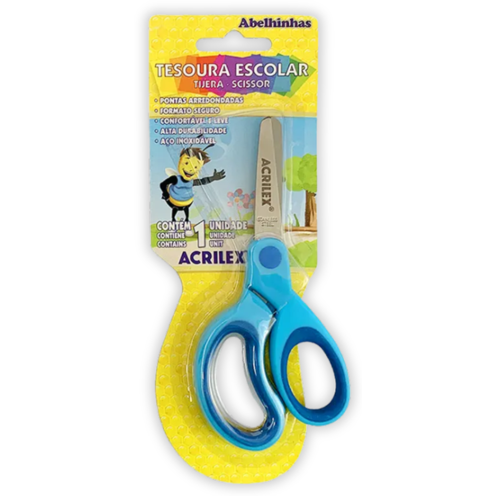 Tesoura Escolar Bicolor Acrilex - #2