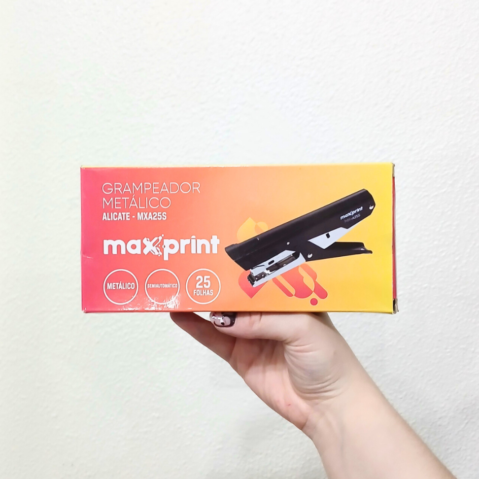 Grampeador Alicate 25 Folhas Metálico MX-A25S Maxprint - #4