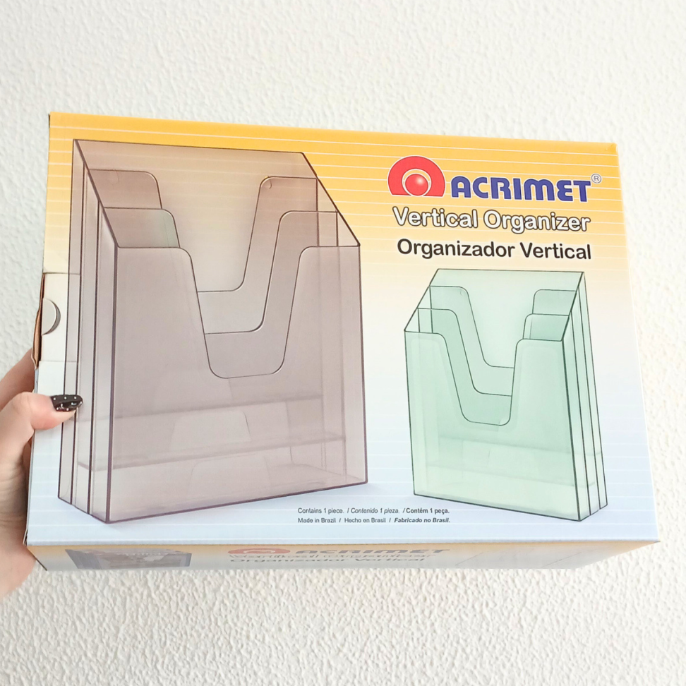 Expositor Vertical Triplo Acrílico Cristal Acrimet - #2