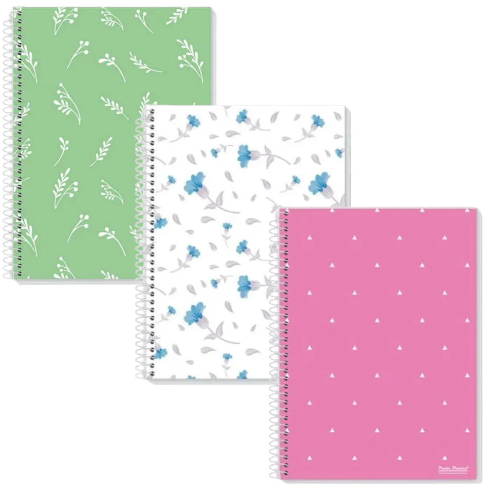 Caderno com Espiral Universitário Loop 10 Matérias Pauta Branca