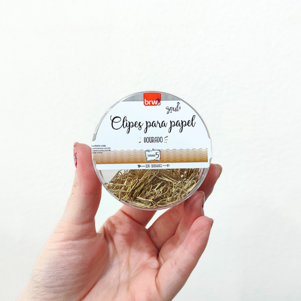 Clipes para Papel Dourado 5 200 Unidades Soul BRW - #2