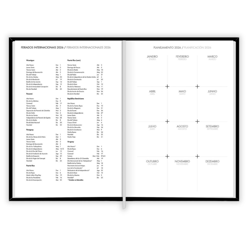 Agenda Executiva Costurada Diária Pequena Napoli 2026 Tilibra - #1