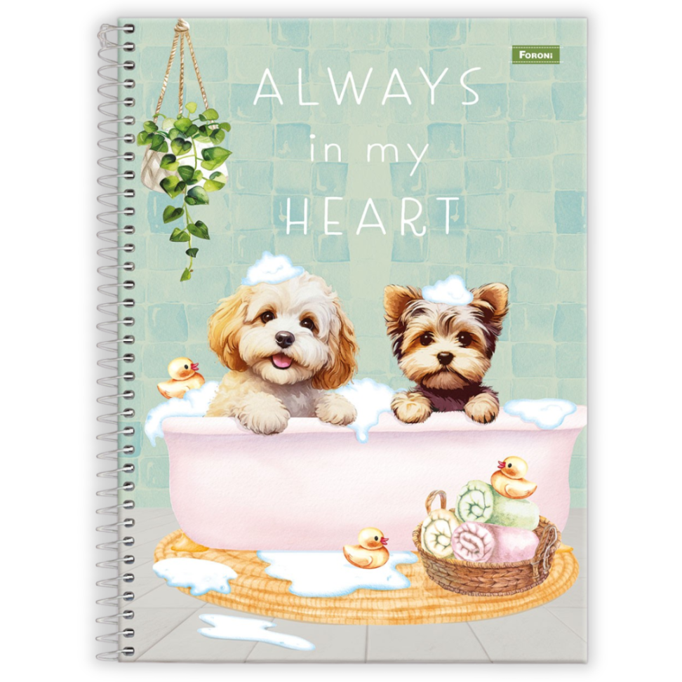 Caderno com Espiral Universitário Furfriends 1 Matéria Foroni - #1