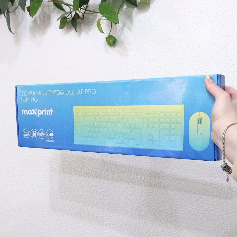 Kit Teclado e Mouse Deluxe Sem Fio Maxprint - #5