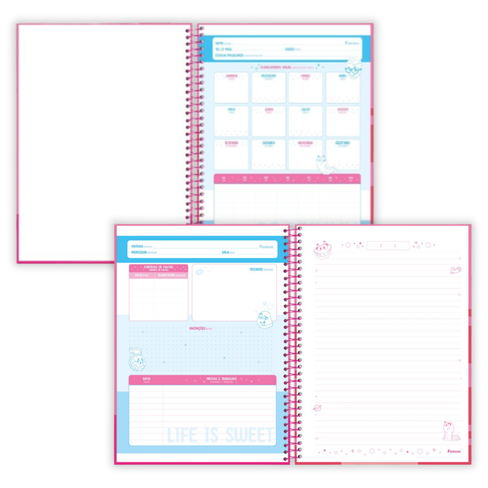 Caderno com Espiral Universitário com Cheirinho Fini 1 Matéria Foroni - #1