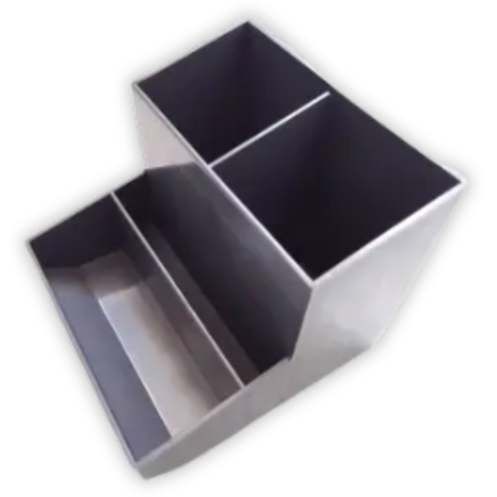 Porta Canetas Triplo Preto Carbrink - #2