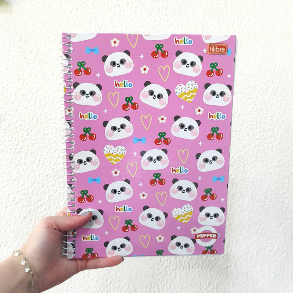 Caderno com Espiral Universitário 1 Matéria Pepper Feminino Tilibra - #1