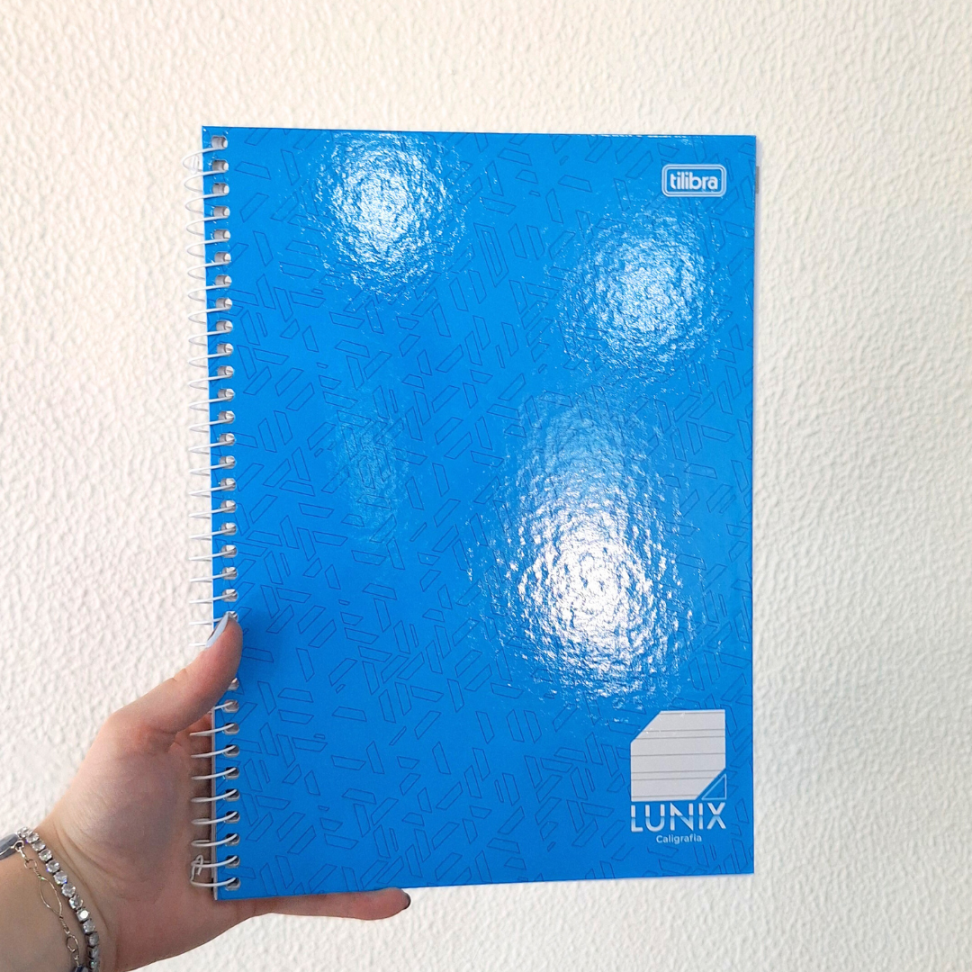 Caderno com Espiral Caligrafia Lunix Tilibra - #8