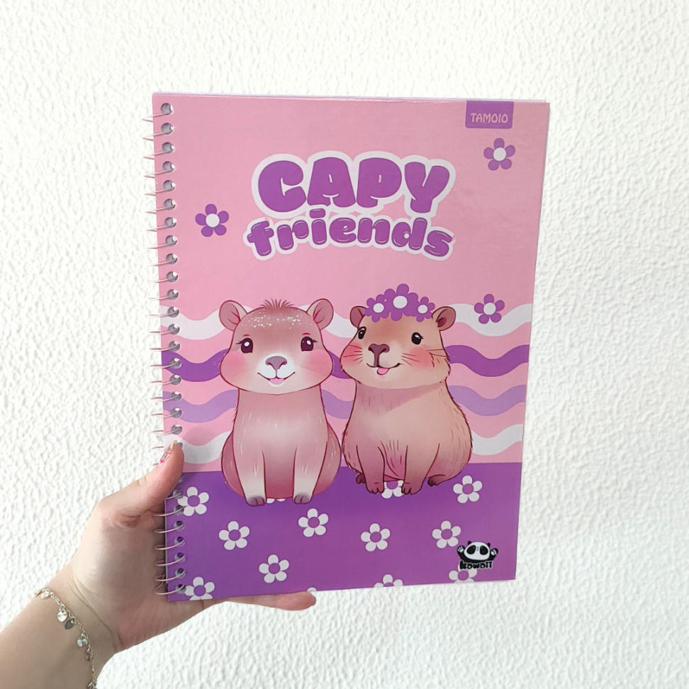 Caderno com Espiral Universitário 1 Matéria Kawaii Tamoio - #6
