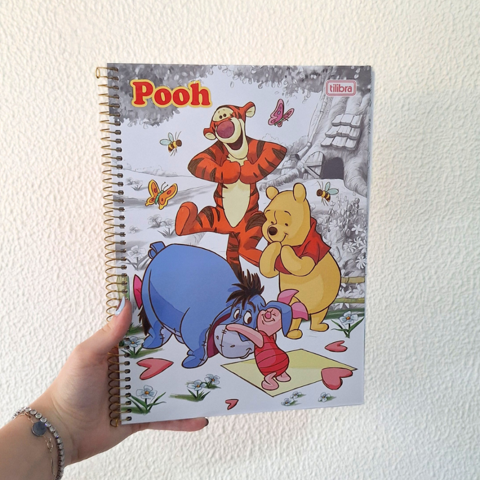 Caderno com Espiral Pooh Core 1 Matéria Connect Tilibra - #12