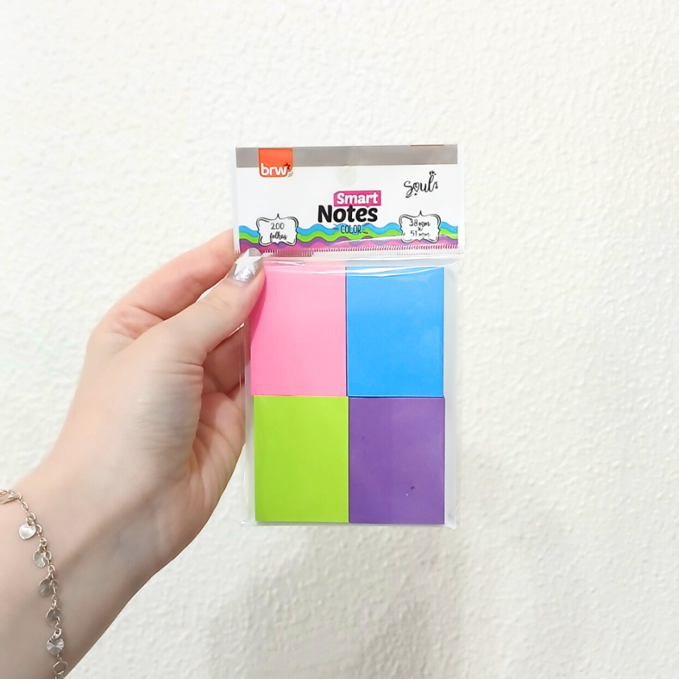 Blocos Smart Notes 38mm x 51mm 4 Cores Color BRW - #2