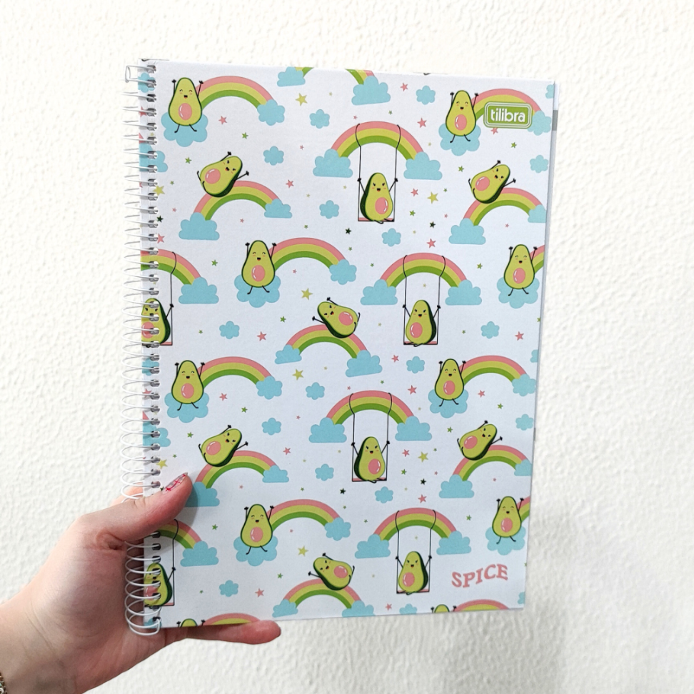 Caderno com Espiral Universitário 1 Matéria Spice Feminino Tilibra - #7