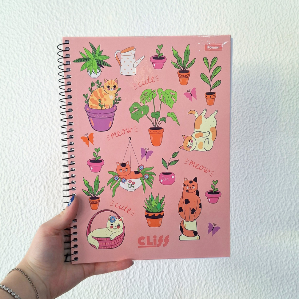 Caderno com Espiral Universitário Cliff Feminino 1 Matéria Foroni - #8