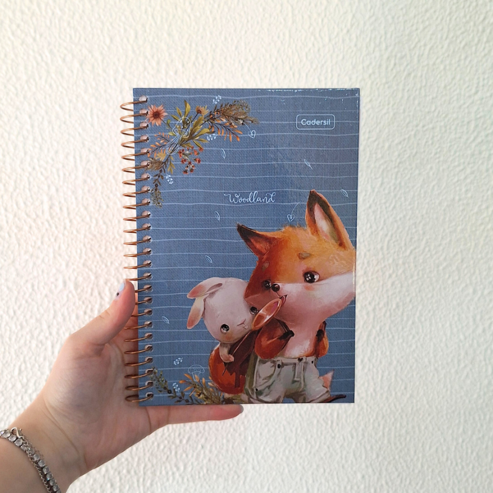 Caderno com Espiral Pequeno 1/4 Woodland Cadersil - #8