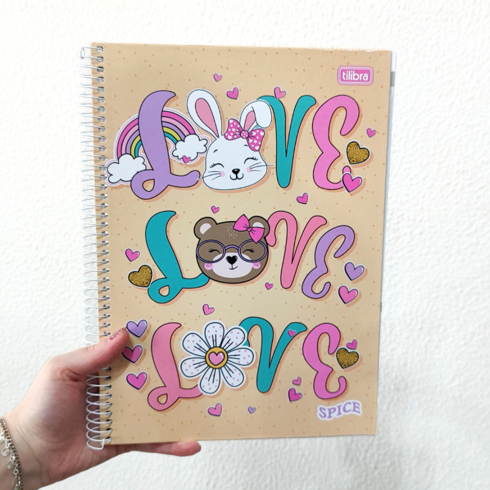 Caderno com Espiral Universitário 1 Matéria Spice Feminino Tilibra - #9