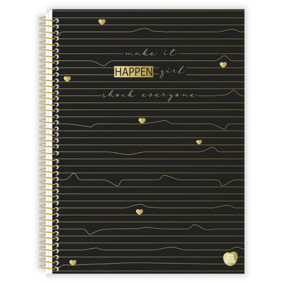 Caderno com Espiral Universitário Happen 10 Matérias Animativa - #1