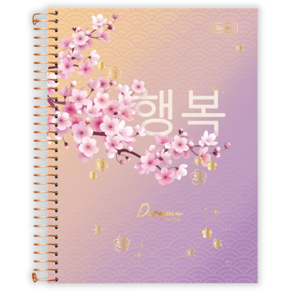 Caderno com Espiral Universitário Dorama Dreams Coração 1 Matéria Cadersil - #4