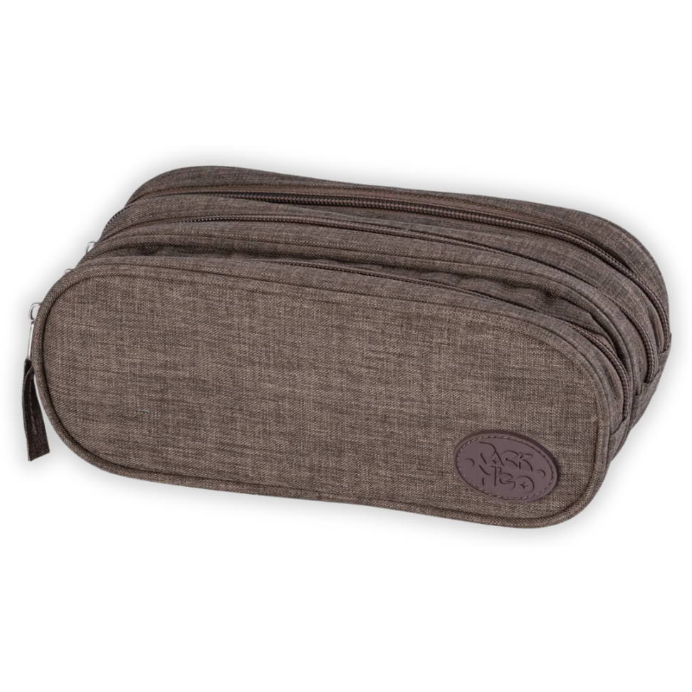 Estojo Triplo Jeans Marrom Packn'Go - #1