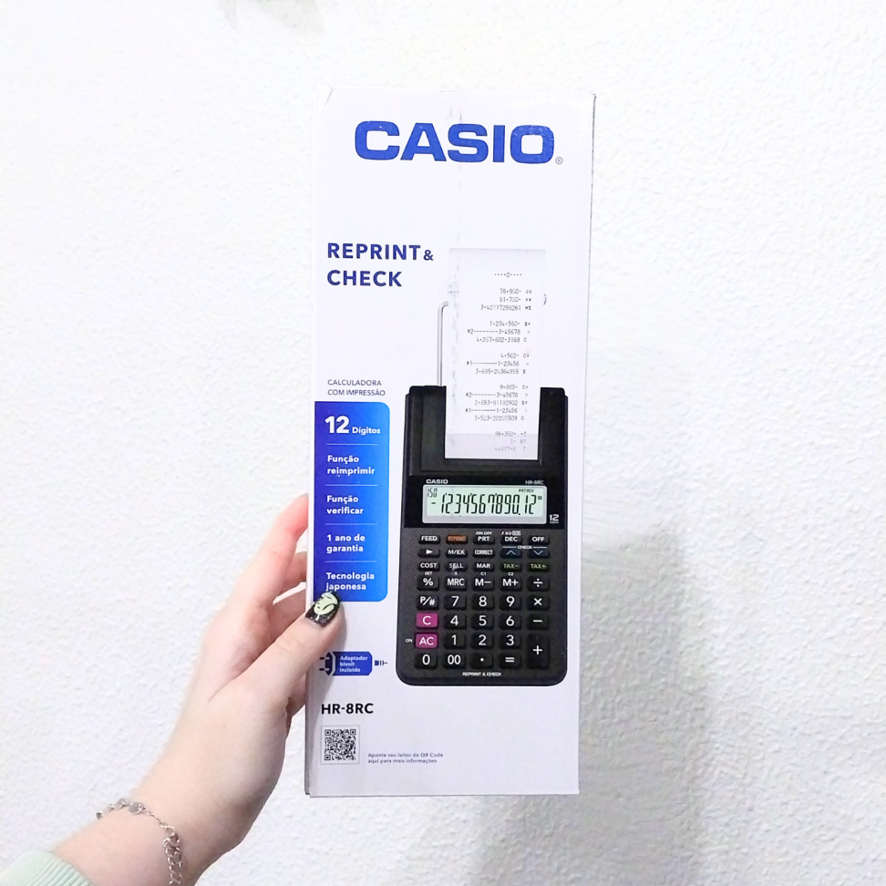 Calculadora com Impressão HR-8RC Casio