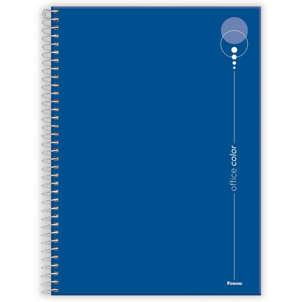 Caderno com Espiral Universitário Office Color 1 Matéria Foroni