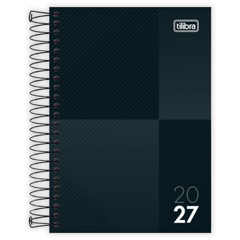 Agenda com Espiral Executiva Diária Pequena Zip B 2027 Tilibra