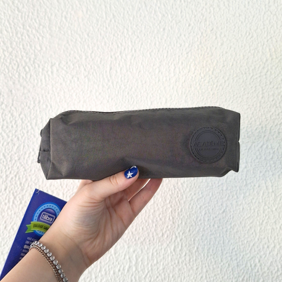 Estojo Simples Cinza Académie Tilibra - #1