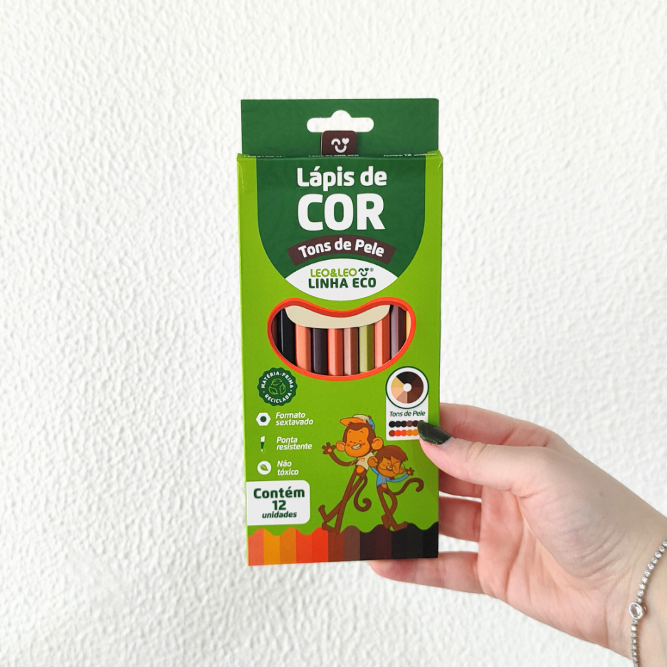 Lápis de Cor 12 Cores Tons de Pele Linha Eco Leo e Leo - #3