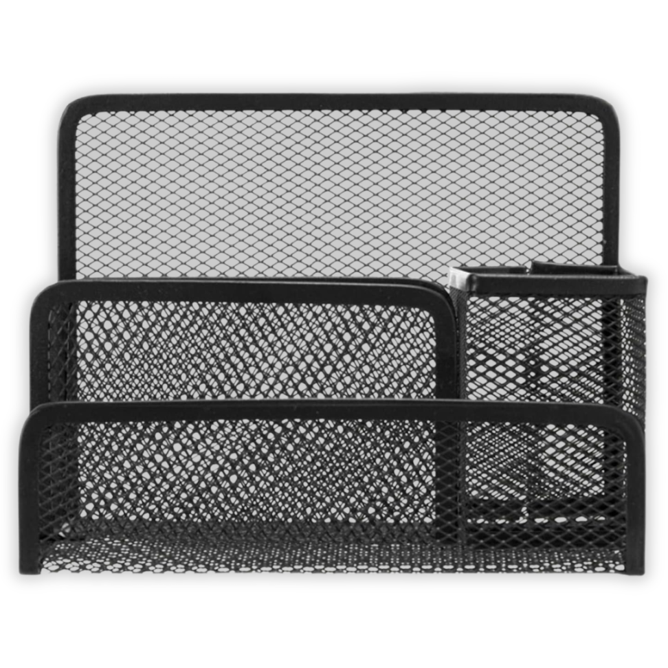 Porta Objetos 5 Compartimentos Aramado Preto Oportunity - #2