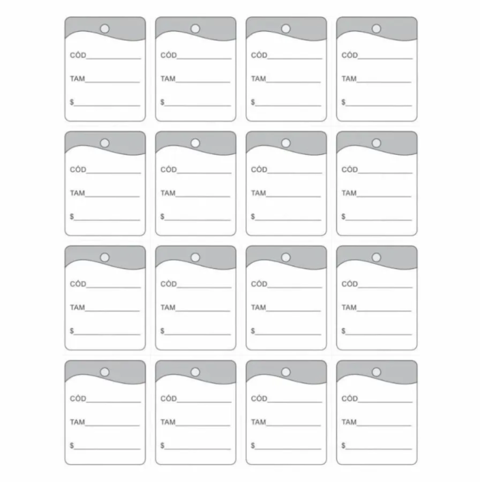 Etiqueta para Tag 1000 Unidades 30mm x 40mm Grespan - #6