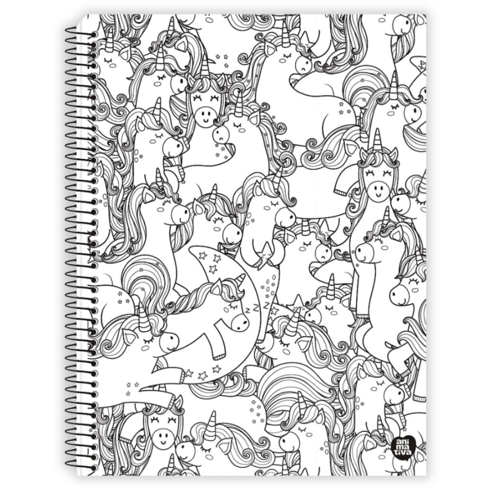 Caderno com Espiral Universitário Color Quest 1 Matéria Animativa - #4