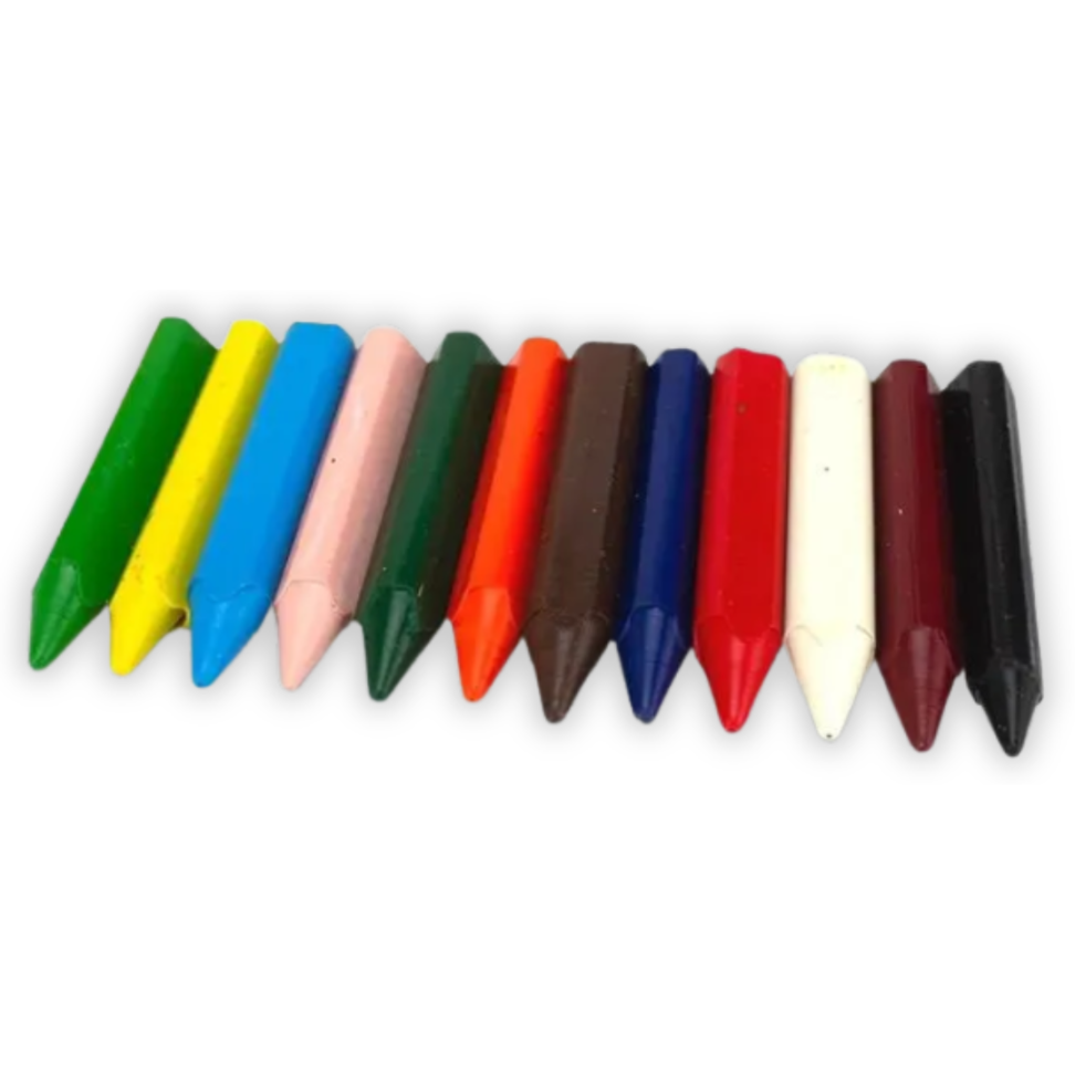 Giz de Cera Curto Triangular 12 Cores Acrilex - #2