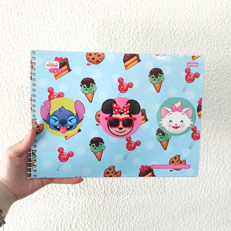 Caderno de Cartografia e Desenho Disney Emoji Jandaia - #1