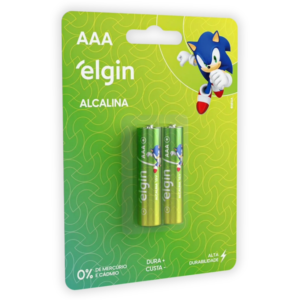 Pilha Alcalina AAA 2 Unidades Sonic Elgin