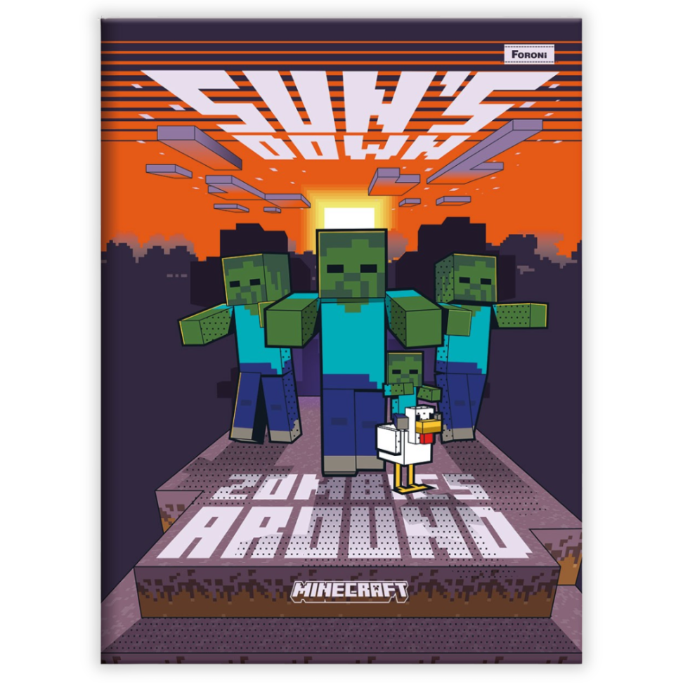 Caderno Brochura Pequeno 1/4 Minecraft Foroni - #1