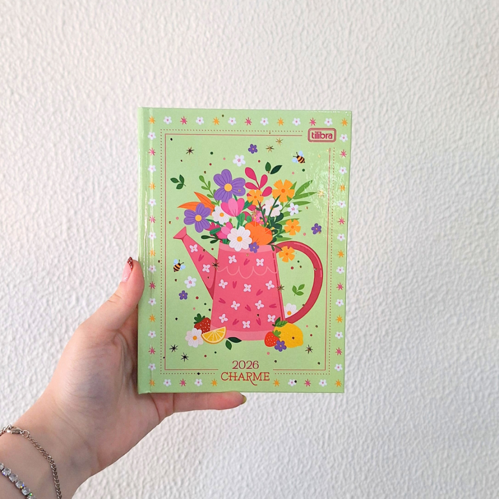 Agenda Costurada Diária Pequena Charme 2026 Tilibra - #12