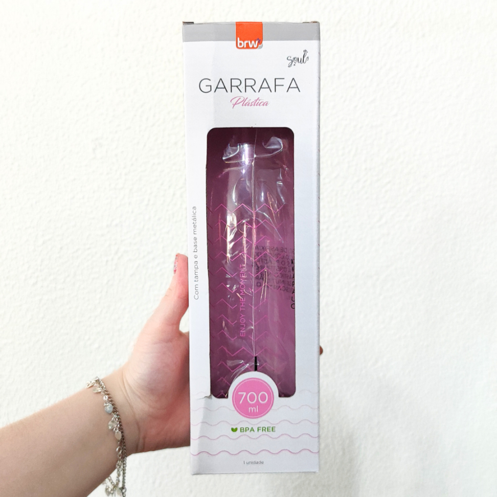 Garrafa Plástica Rosa 700ml BRW - #1