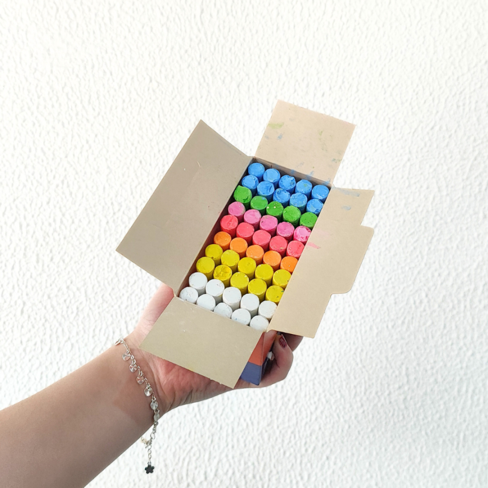 Giz para Lousa Colorido Plastificado 50 Unidades Delta - #1