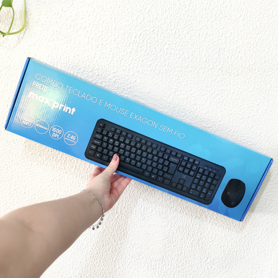 Combo Teclado e Mouse Exagon Sem Fio Maxprint - #1